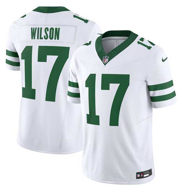 Men%27s New York Jets #17 Garrett Wilson White 2023 F.U.S.E. Vapor Limited Throwback Stitched Football Jersey->new york jets->NFL Jersey
